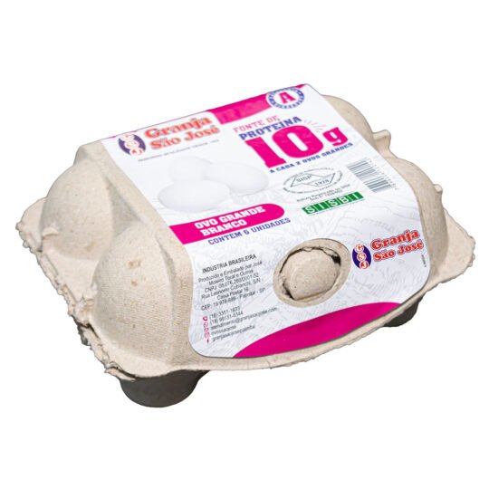 Ovo Grande Branco 6 unidades - 10g de proteína a cada 2 ovos