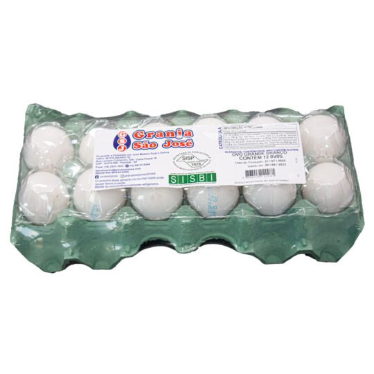 Cartela PVC - 12 ovos brancos extra
