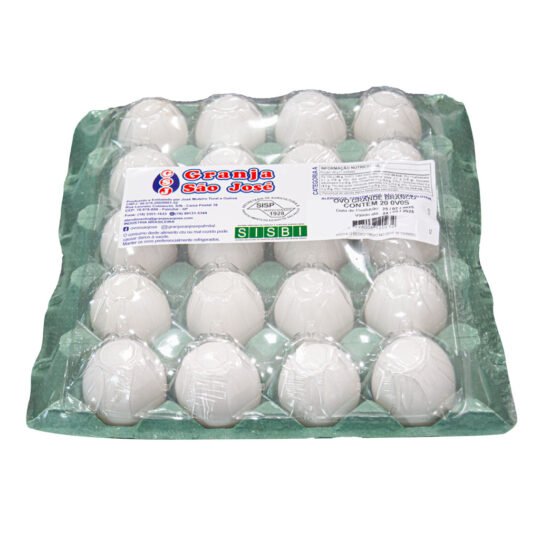 Cartela PVC - 20 ovos brancos extra