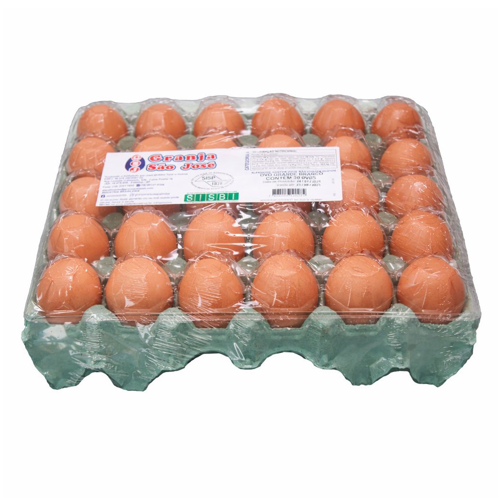 Cartela PVC - 30 ovos vermelhos grandes